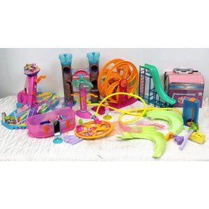 5 Lb Lot Of Mixed Polly Pocket Incomplete Playset Parts & Accessories No Dolls